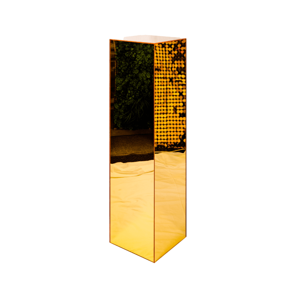 Gold Mirror Plinth For Hire Event Hire Co Sydney gold-mirror-plinth-for-hire-event-hire-co-sydney